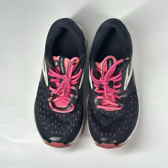 Brooks Womens Glycerin 16 Running Shoes Black 1202781B070 Lace Up Low Top 7 B - Picture 4 of 16